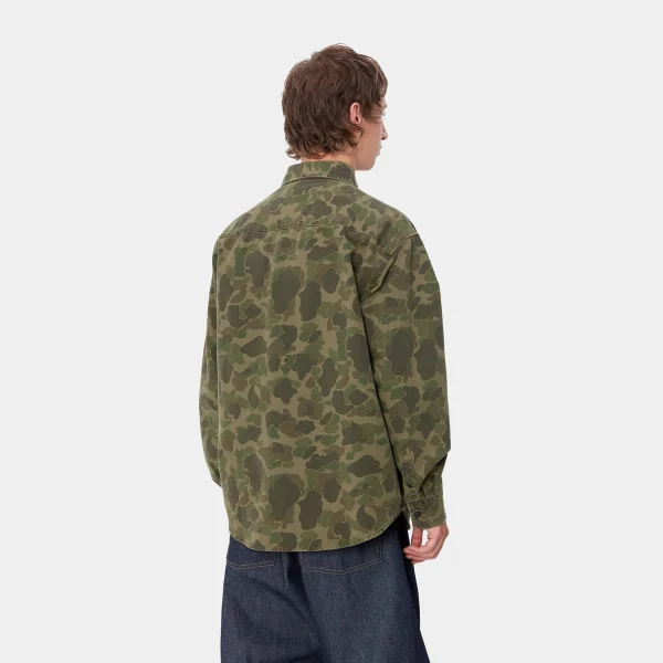 Online Carhartt WIP L/S Duck Shirt Camo Duck, Green / Office Green