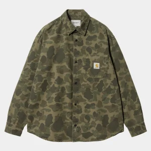 Online Carhartt WIP L/S Duck Shirt Camo Duck, Green / Office Green