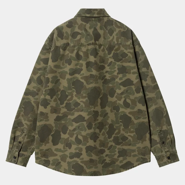 Online Carhartt WIP L/S Duck Shirt Camo Duck, Green / Office Green