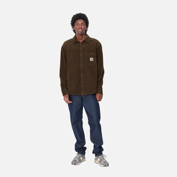 Best Carhartt WIP L/S Flint Shirt Chocolate