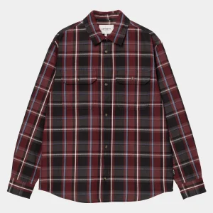 Clearance Carhartt WIP L/S Hobart Shirt Hobart Check, Black