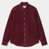 Flash Sale Carhartt WIP L/S Madison Cord Shirt Malbec / Black