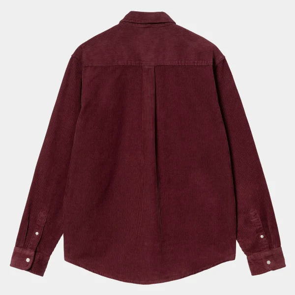 Flash Sale Carhartt WIP L/S Madison Cord Shirt Malbec / Black