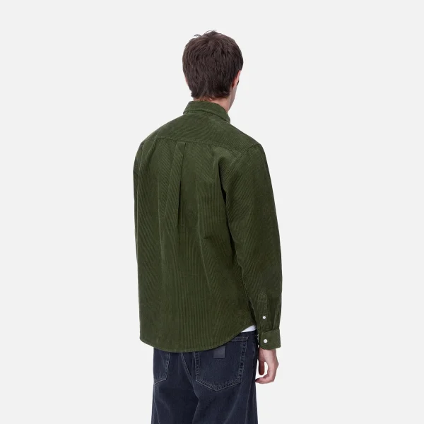 Cheap Carhartt WIP L/S Madison Cord Shirt Tarragon / Wax