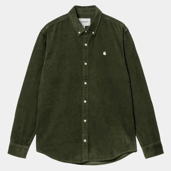 Cheap Carhartt WIP L/S Madison Cord Shirt Tarragon / Wax