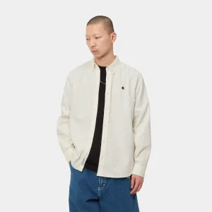 Clearance Carhartt WIP L/S Madison Fine Cord Shirt Wax / Black