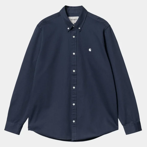 Flash Sale Carhartt WIP L/S Madison Shirt Air Force Blue / Wax