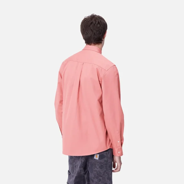 Cheap Carhartt WIP L/S Madison Shirt Dusty Rose / Wax