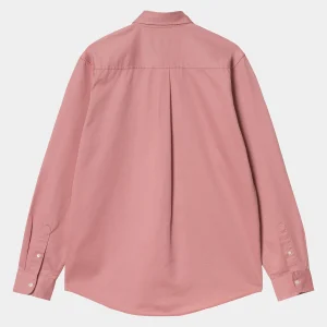 Cheap Carhartt WIP L/S Madison Shirt Dusty Rose / Wax