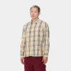 Clearance Carhartt WIP L/S Mandlik Shirt Mandlik Check, Natural