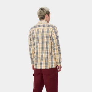 Clearance Carhartt WIP L/S Mandlik Shirt Mandlik Check, Natural