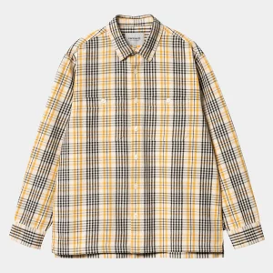 Clearance Carhartt WIP L/S Mandlik Shirt Mandlik Check, Natural