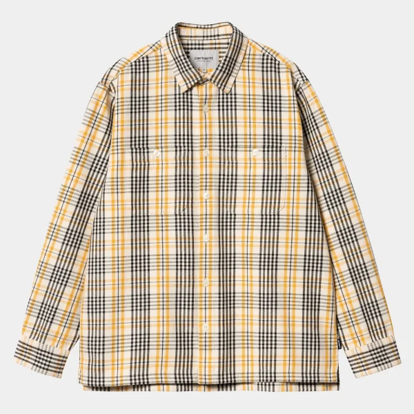 Clearance Carhartt WIP L/S Mandlik Shirt Mandlik Check, Natural