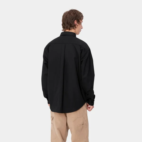 Outlet Carhartt WIP L/S Module Script Shirt Black / White