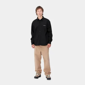 Outlet Carhartt WIP L/S Module Script Shirt Black / White