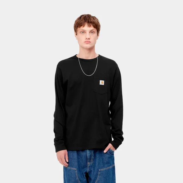 Hot Carhartt WIP L/S Pocket T-Shirt Black