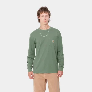 Outlet Carhartt WIP L/S Pocket T-Shirt Duck Green