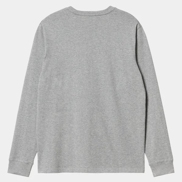 Online Carhartt WIP L/S Pocket T-Shirt Grey Heather