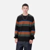 Discount Carhartt WIP L/S Sundling T-Shirt Sundling Stripe, Deep H Brown