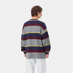 Sale Carhartt WIP L/S Sundling T-Shirt Sundling Stripe, Aura