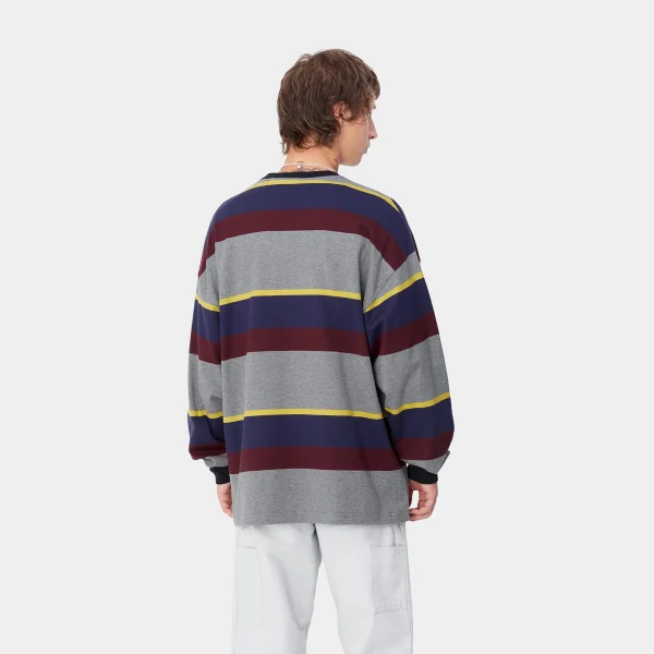 Sale Carhartt WIP L/S Sundling T-Shirt Sundling Stripe, Aura