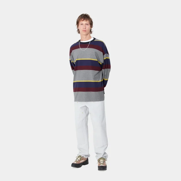 Sale Carhartt WIP L/S Sundling T-Shirt Sundling Stripe, Aura