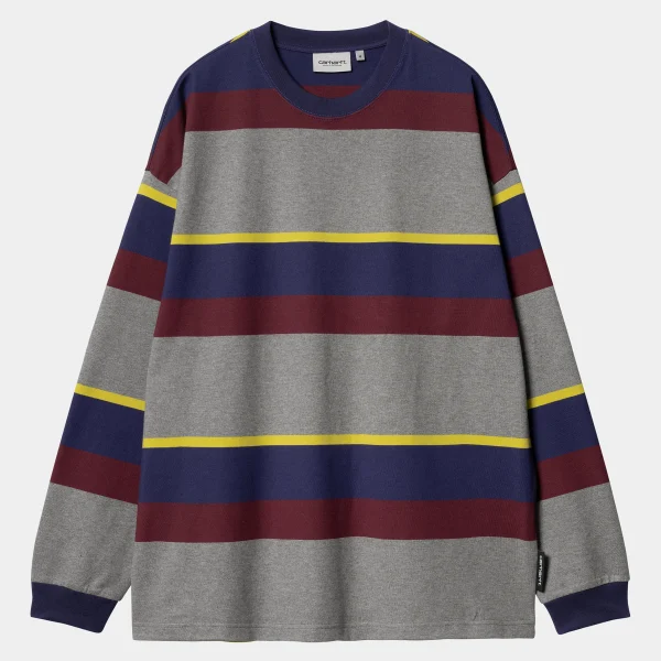 Sale Carhartt WIP L/S Sundling T-Shirt Sundling Stripe, Aura