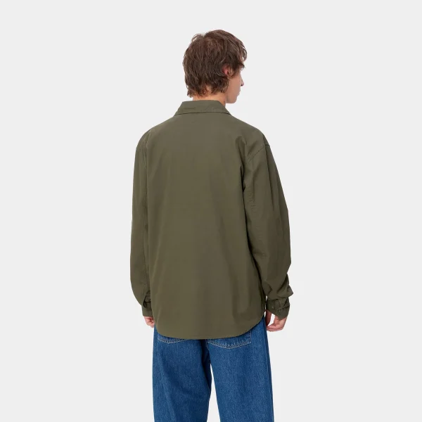 Clearance Carhartt WIP L/S Tracker Shirt Office Green