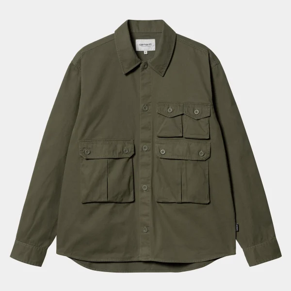 Clearance Carhartt WIP L/S Tracker Shirt Office Green