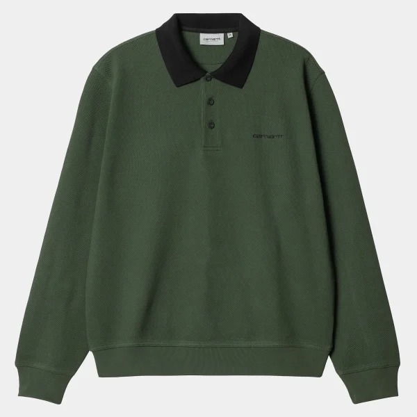 Best Sale Carhartt WIP L/S Vance Rugby Shirt Sycamore Tree / Black