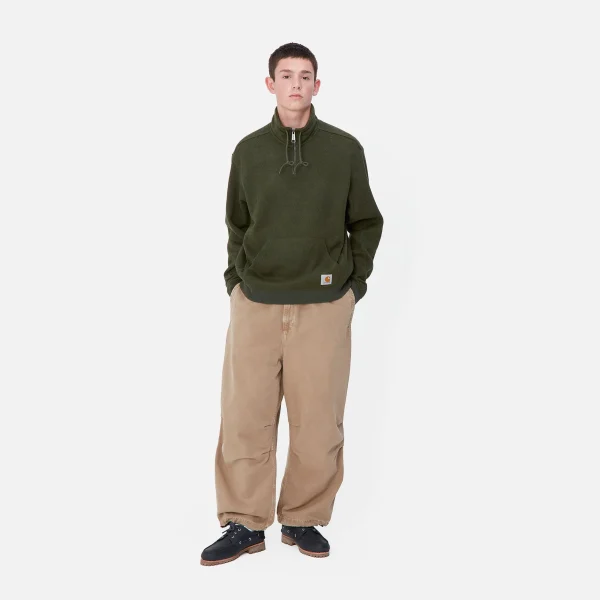 Fashion Carhartt WIP Luther Half Zip Sweat Tarragon Heather