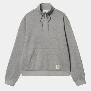 Cheap Carhartt WIP Luther Half Zip Sweat Misty Grey Heather