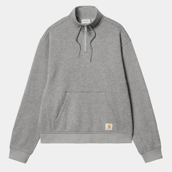 Cheap Carhartt WIP Luther Half Zip Sweat Misty Grey Heather