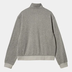 Cheap Carhartt WIP Luther Half Zip Sweat Misty Grey Heather