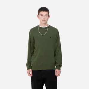 New Carhartt WIP Madison Sweater Tarragon / Black