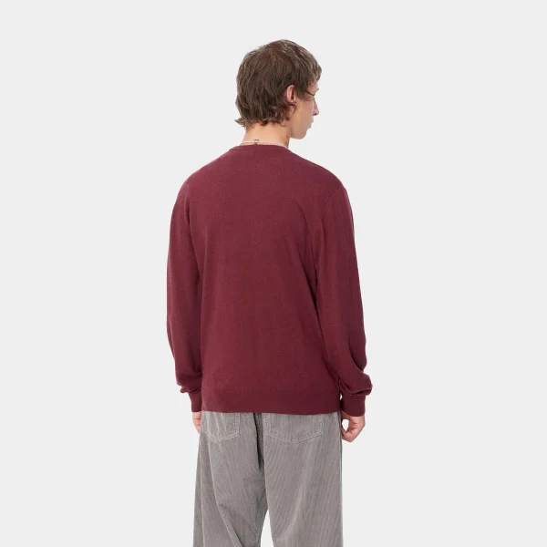 Outlet Carhartt WIP Madison Sweater Malbec / Black