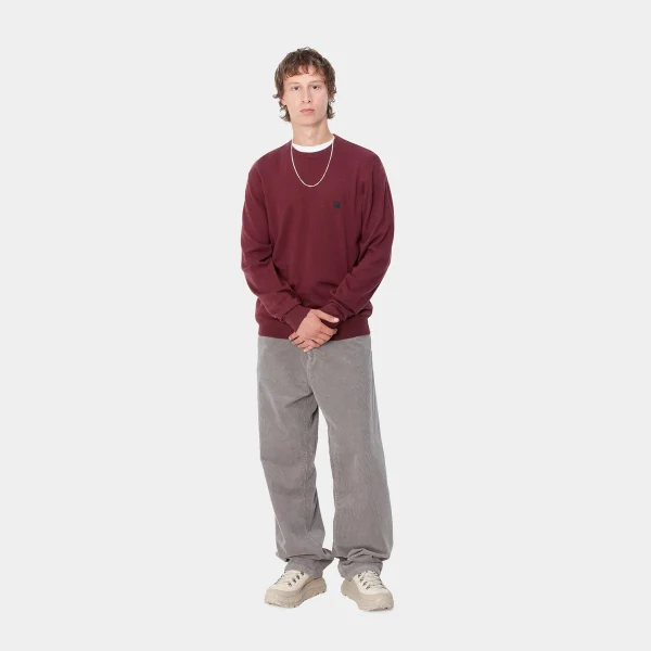 Outlet Carhartt WIP Madison Sweater Malbec / Black