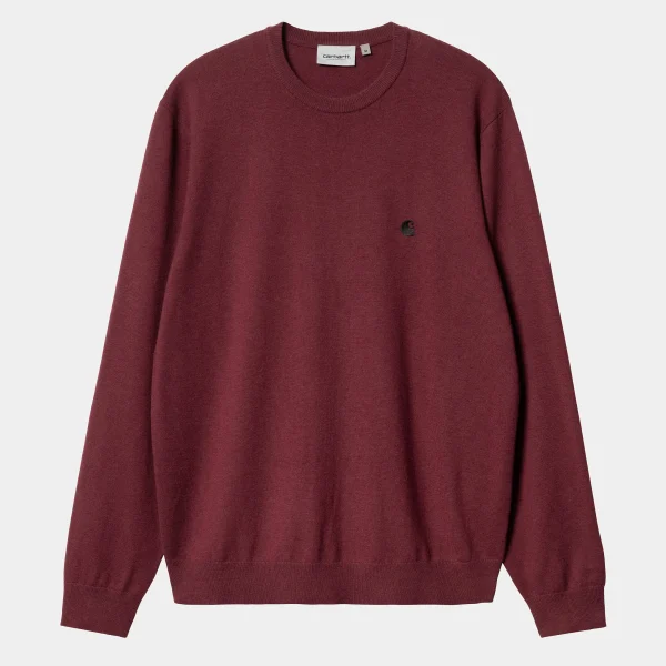 Outlet Carhartt WIP Madison Sweater Malbec / Black