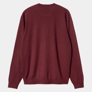 Outlet Carhartt WIP Madison Sweater Malbec / Black