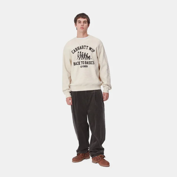 Cheap Carhartt WIP Main Basics Sweat Natural / Black