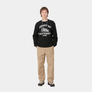 Cheap Carhartt WIP Main Basics Sweat Black / White