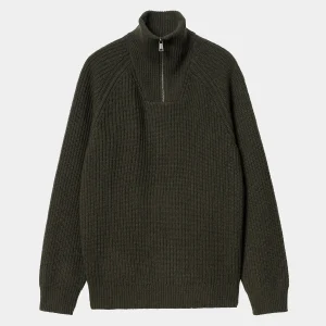 Outlet Carhartt WIP Marlon Half Zip Sweater Office Green