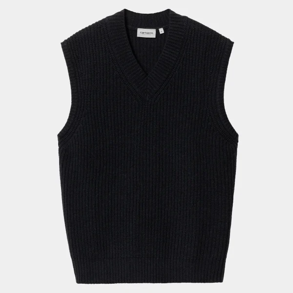 New Carhartt WIP Marlon Vest Sweater Dark Navy