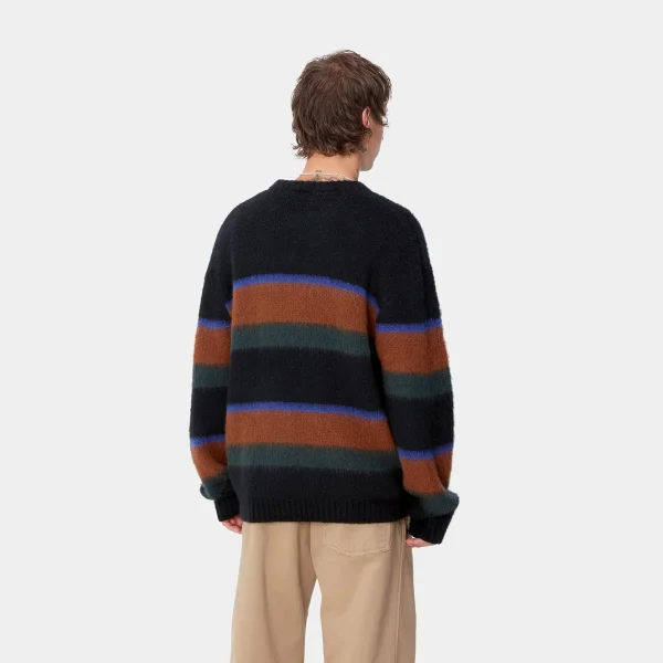 Outlet Carhartt WIP Merton Sweater Sundling Stripe, Deep H Brown