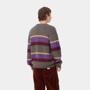 Best Sale Carhartt WIP Merton Sweater Sundling Stripe, Aura