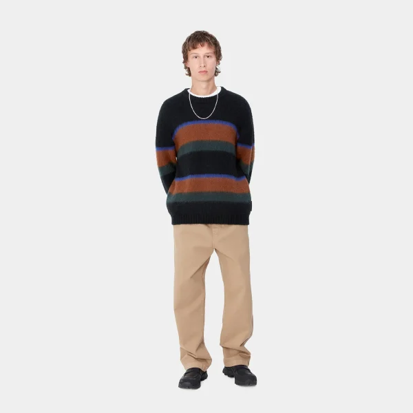 Outlet Carhartt WIP Merton Sweater Sundling Stripe, Deep H Brown