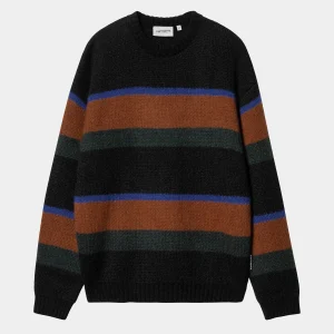 Outlet Carhartt WIP Merton Sweater Sundling Stripe, Deep H Brown