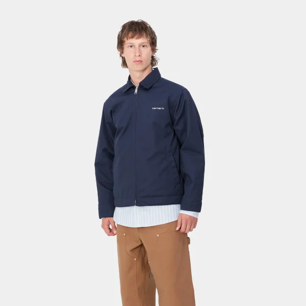 Sale Carhartt WIP Module Script Jacket Air Force Blue / White