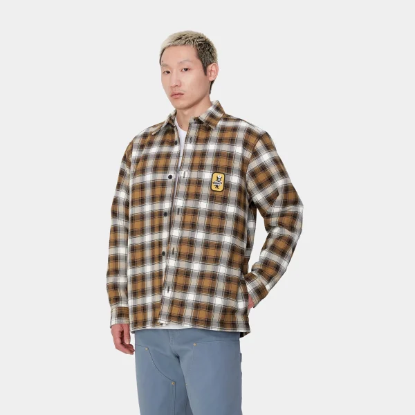 New Carhartt WIP Monahan Shirt Jac Monahan Check, Hamilton Brown