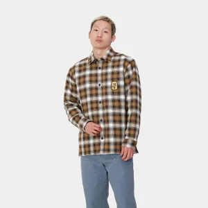 New Carhartt WIP Monahan Shirt Jac Monahan Check, Hamilton Brown